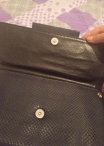 Kahverengi Yılan Derisi Desenli Deri Kadın Portföy Çanta - Görsel 3