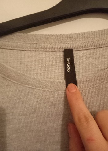 Gri Nakışlı Salaş Kadın Kazak - Görsel 4