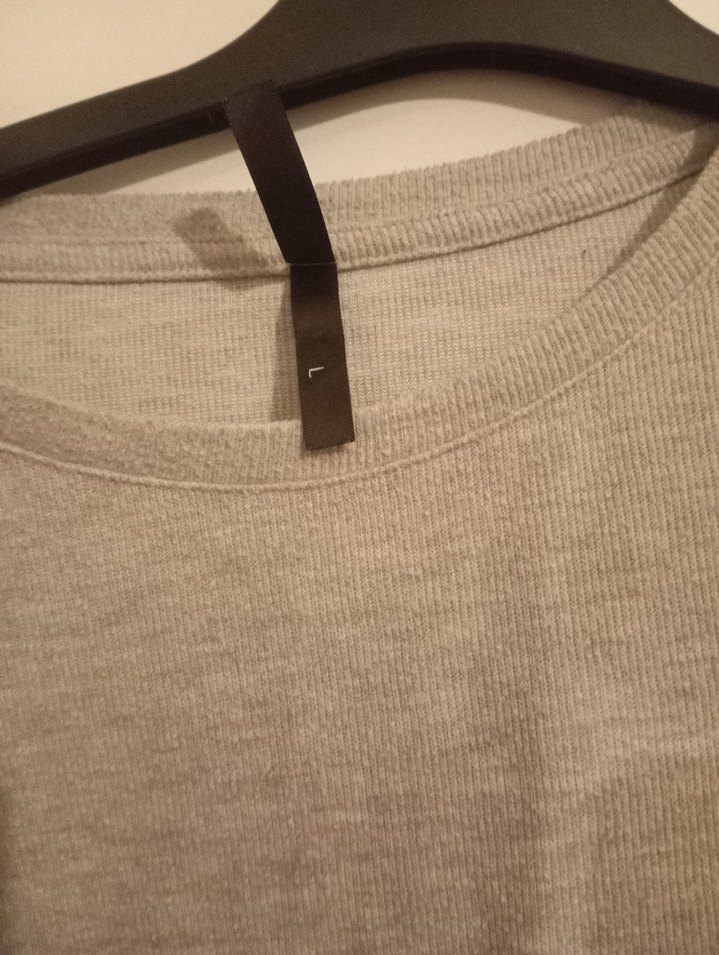 Gri Nakışlı Salaş Kadın Kazak - Görsel 3