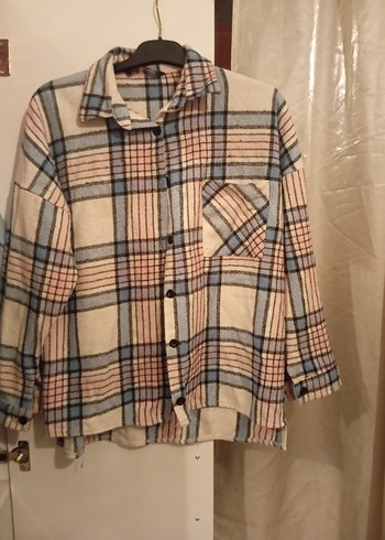 Düğmeli, Gevşek Kesim Kadın Gömlek - Görsel 3