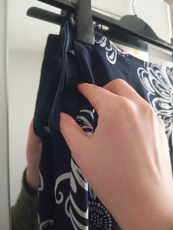 Siyah Desenli Uzun Bohem Etek - Görsel 3