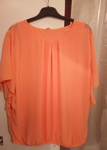 Turuncu Salaş Midi Bluz - Görsel 3