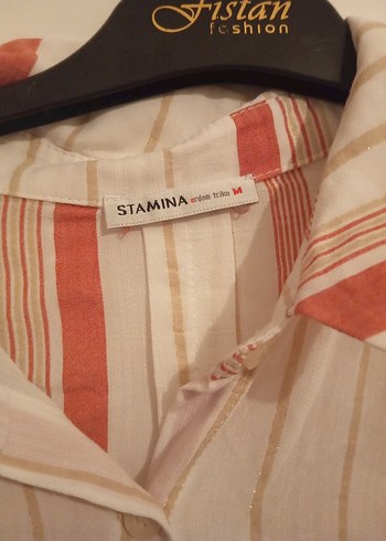 Bohem Stil Düğmeli Kısa Kollu Keten Gömlek - Görsel 3