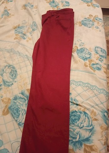 33 Beden Bordo Kadın Salaş Kumaş Pantolon