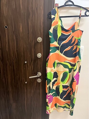 Karışık Renkli Davet Elbisesi - Görsel 6