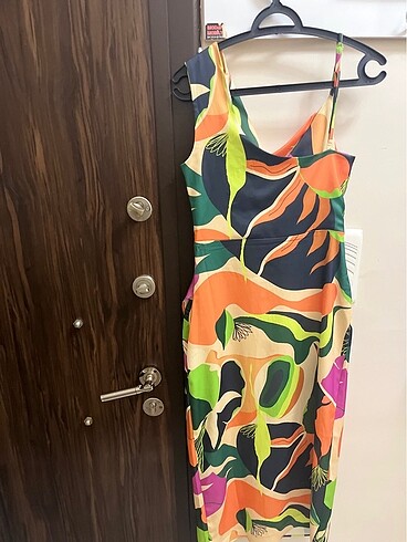 Karışık Renkli Davet Elbisesi - Görsel 7