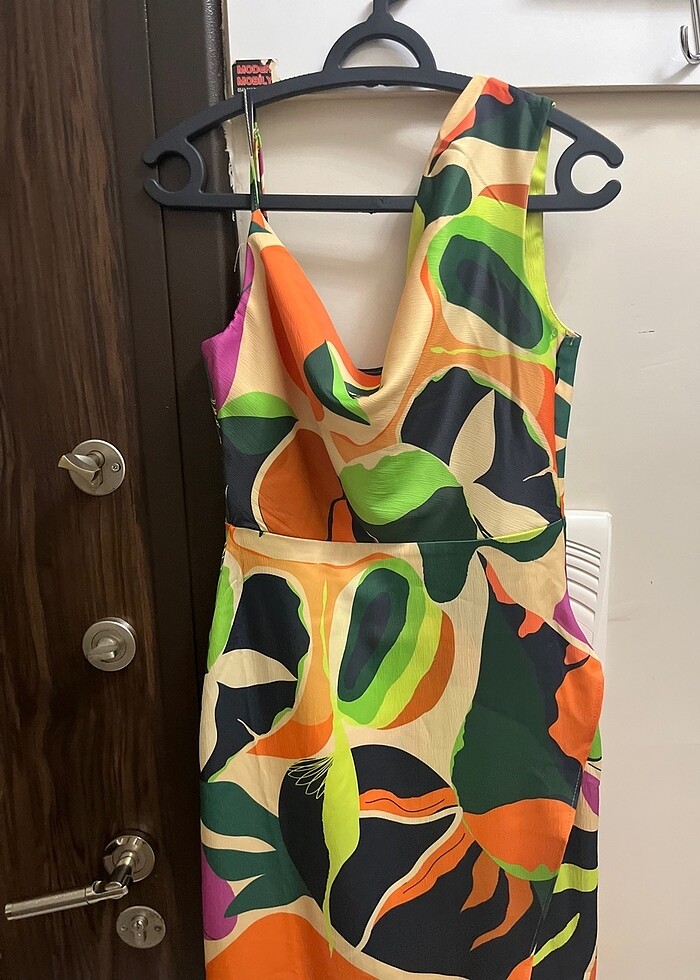 Karışık Renkli Davet Elbisesi - Görsel 4