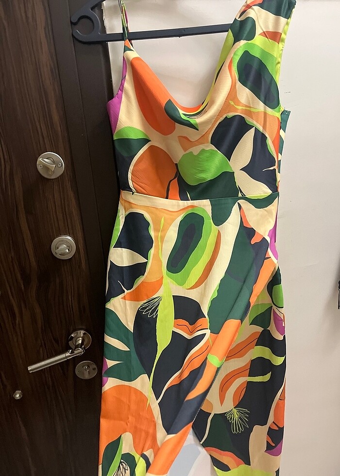 Karışık Renkli Davet Elbisesi - Görsel 3