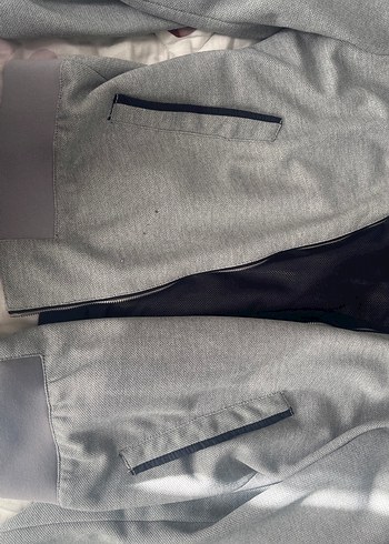 Gri Fermuarlı erkek Ceket - Görsel 3