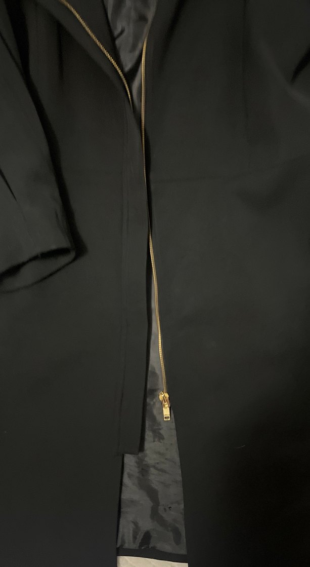 Siyah Midi iş Kabanı-Mevsimlik trençkot - Görsel 5