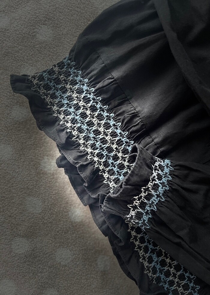 Siyah crop gömlek - Görsel 4