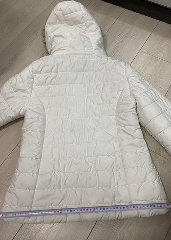 Beyaz Kadın Midi Kışlık Mont - Görsel 3