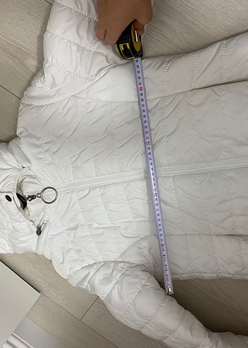 Beyaz Kadın Midi Kışlık Mont - Görsel 4