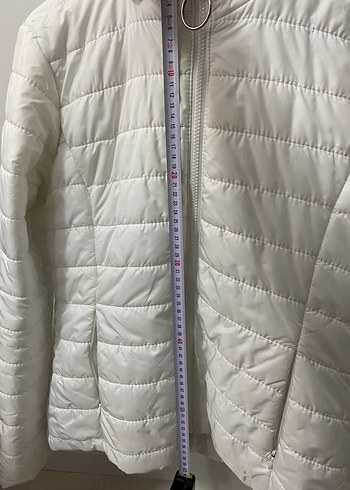 Beyaz Kadın Midi Kışlık Mont - Görsel 6