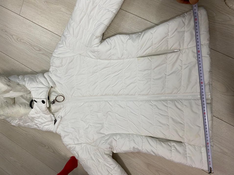 Beyaz Kadın Midi Kışlık Mont - Görsel 2