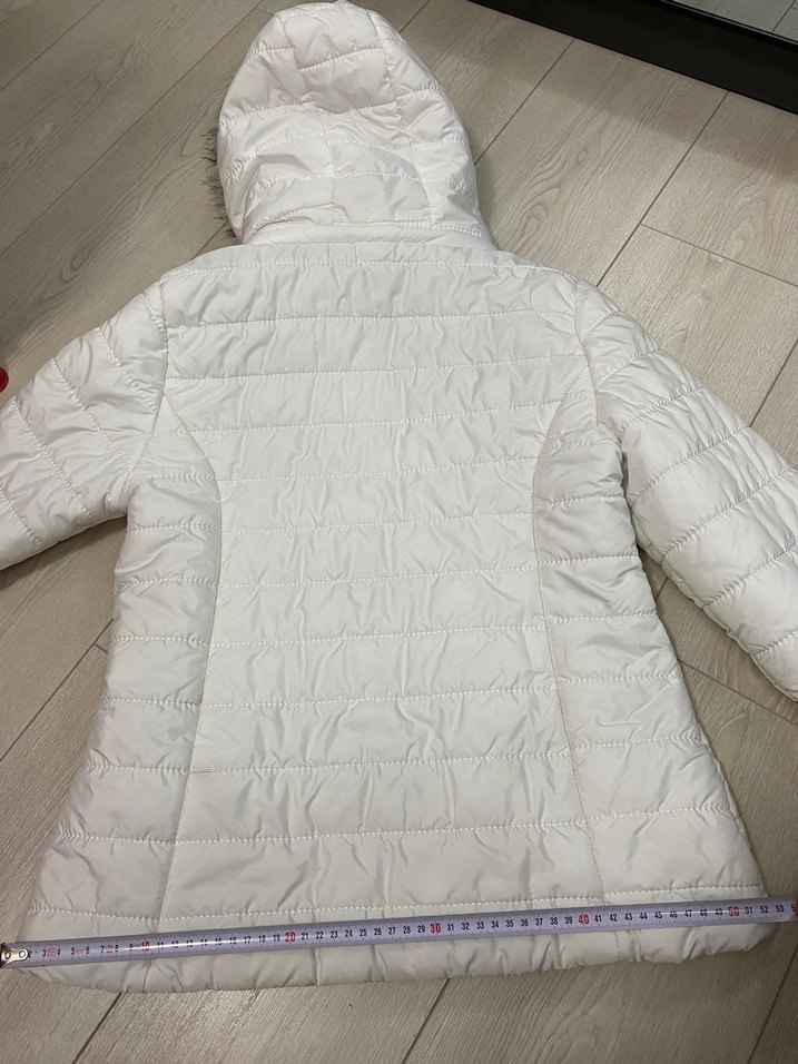 Beyaz Kadın Midi Kışlık Mont - Görsel 3