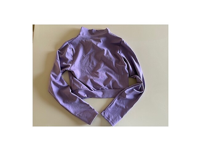 36 Beden Lila Crop Bluz