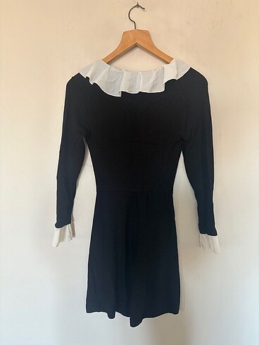 Zara Beyaz Yakalı Elbise - Görsel 3