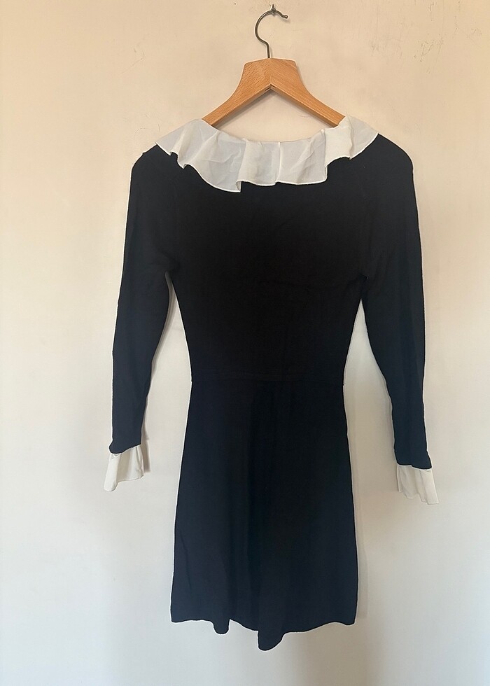 Zara Beyaz Yakalı Elbise - Görsel 3