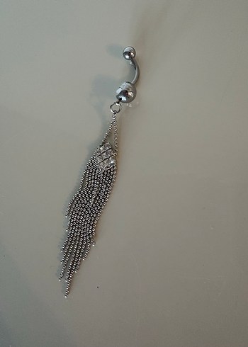 Parlak Taşlı Sallantılı Göbek Piercing - Görsel 3