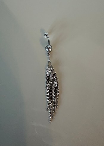 Parlak Taşlı Sallantılı Göbek Piercing - Görsel 4