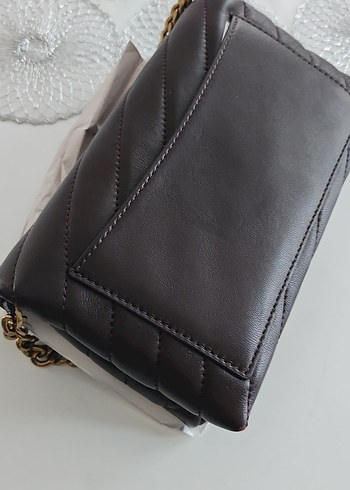 Tory Burch Tory Burch Kahverengi Deri Kadın Clutch Çanta
