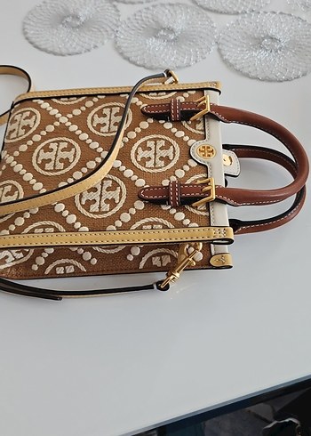 Tory Burch İşlemeli Kahverengi Kadın Çanta