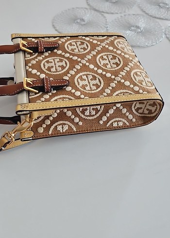 Beden Tory Burch İşlemeli Kahverengi Kadın Çanta