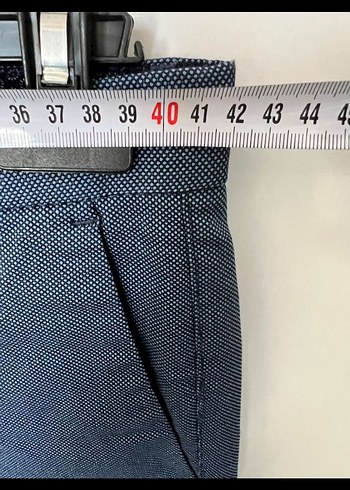 Erkek Lacivert Kemerli Regular Fit Denim Pantolon - Görsel 6