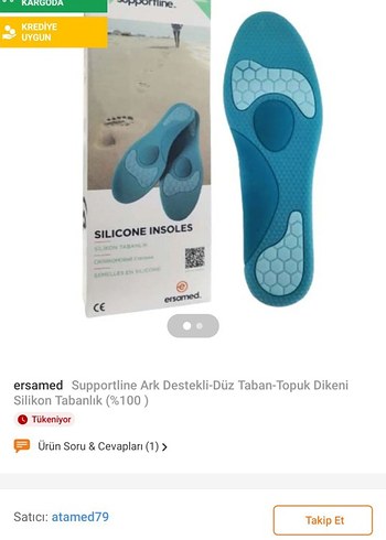 Flo Ayakkabı Ersamed Destekli Silikon Tabanlik