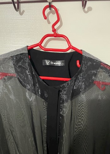 Siyah Uzun Kollu Gotik Kadın tunik - Görsel 3