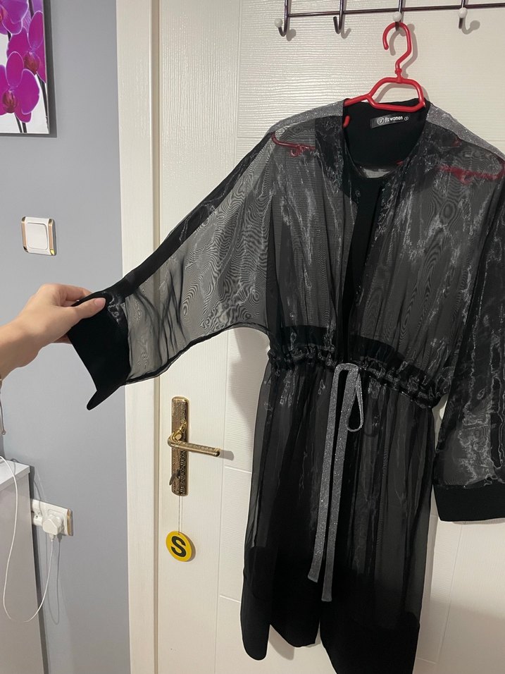 Siyah Uzun Kollu Gotik Kadın tunik - Görsel 2