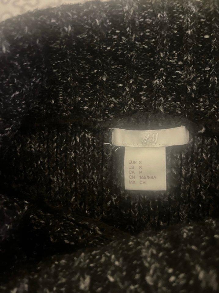 Gri Kadın Boğazlı Örgü Yün Kazak - Görsel 3