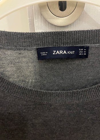 Gri Kadın Örgü Triko Kazak - Görsel 5