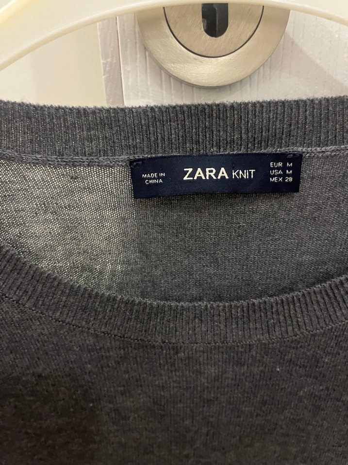 Gri Kadın Örgü Triko Kazak - Görsel 5