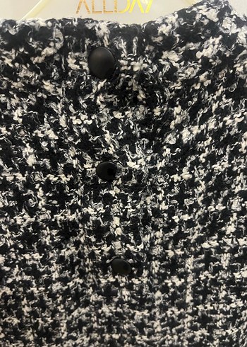 Zara Ekose Desenli Gri Kadın üst giyim - Görsel 4