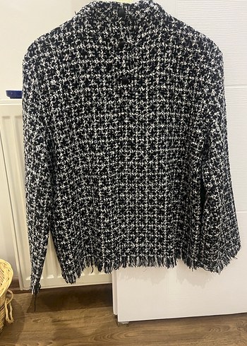 Zara Ekose Desenli Gri Kadın üst giyim - Görsel 2