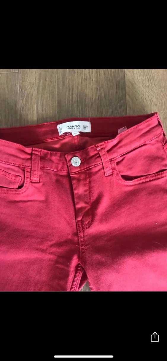 Mango Kırmızı Kadın Skinny Pantolon - Görsel 2