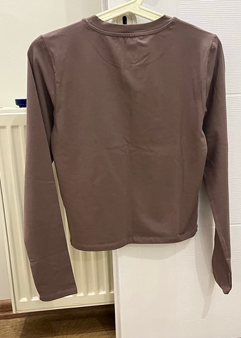 Bej Uzun Kollu Kadın Tişört - Görsel 2