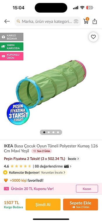Ikea İkea oyun tüneli