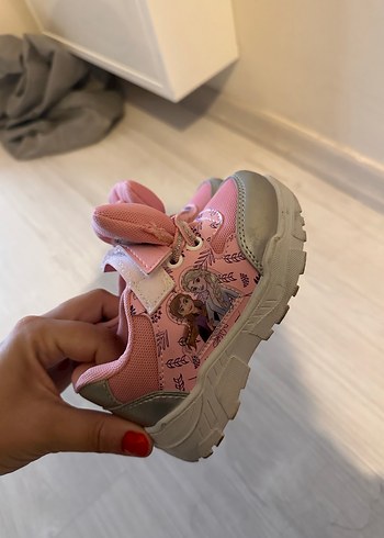 25 Beden Kız Çocuk Pembe Baskılı Spor Ayakkabı