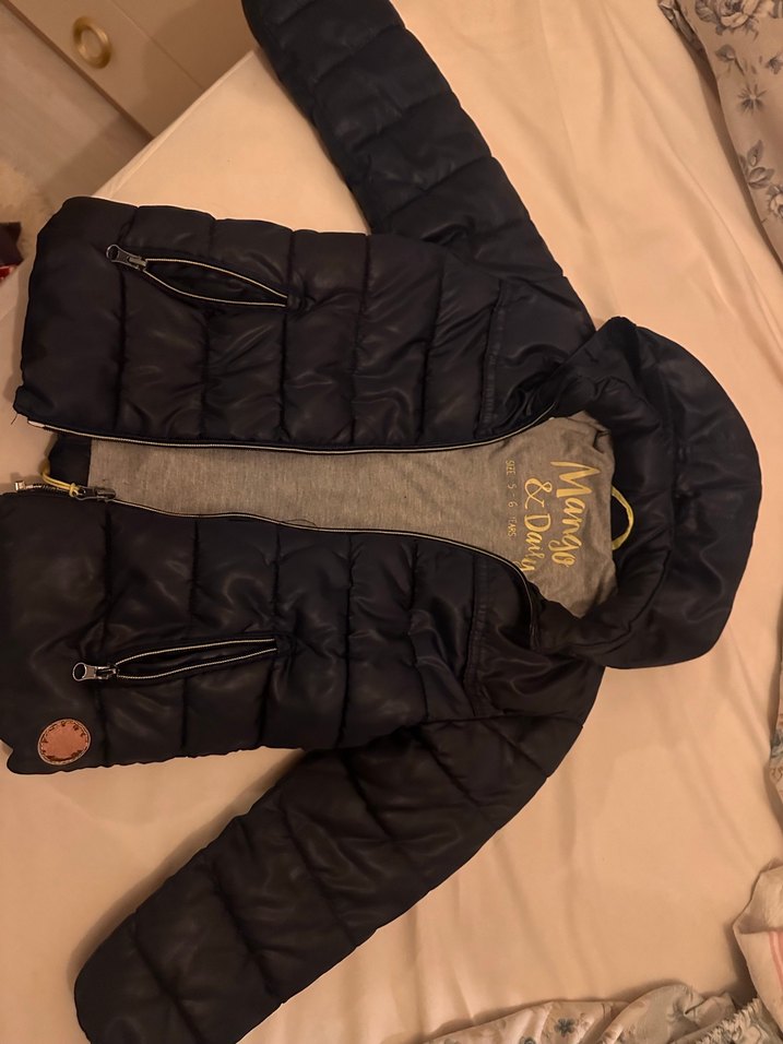 Gri Baskılı Erkek Çocuk Kışlık Mont - Görsel 2