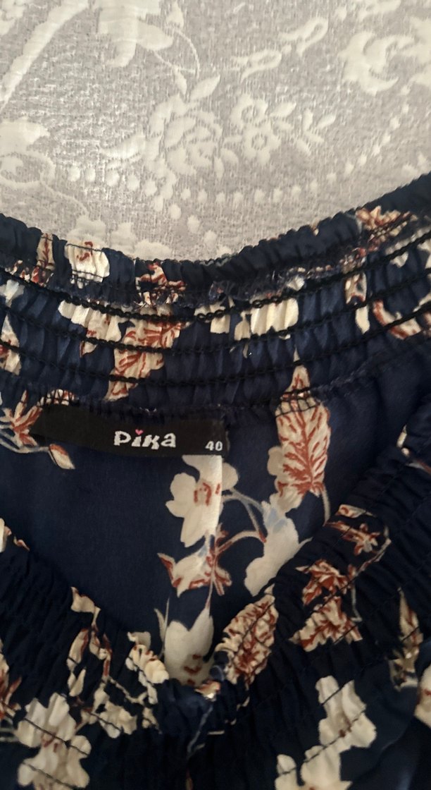 Dantel Detaylı Kısa Kollu Bohem Bluz - Görsel 2