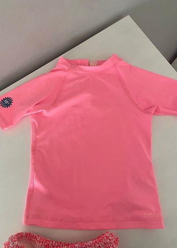 Kız Çocuk Pembe Kısa Kollu Mayo Takımı - Görsel 2