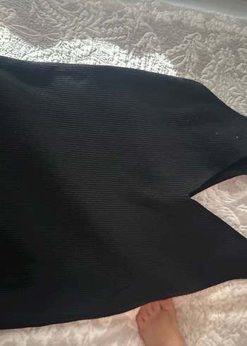 l Beden Siyah V Yakalı bluz