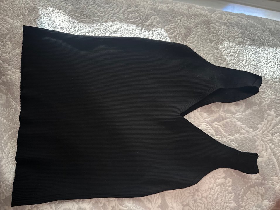 Siyah V Yakalı bluz - Görsel 3