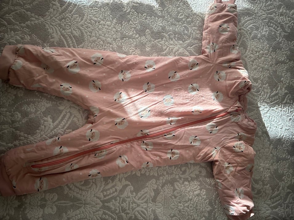 Kız Çocuk Pembe Fermuarlı Uyku Tulumu - Görsel 3