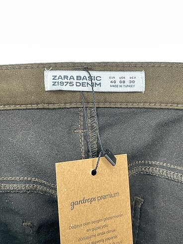 40 Beden yeşil Renk Zara Jean / Kot %70 İndirimli.