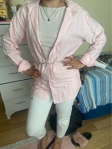 Pembe yazlık gömlek