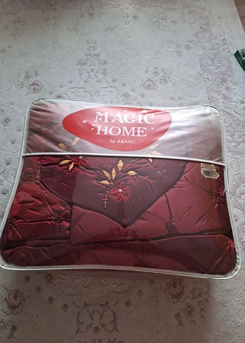 Bordo Nakışlı Yatak Örtüsü Seti - Görsel 2